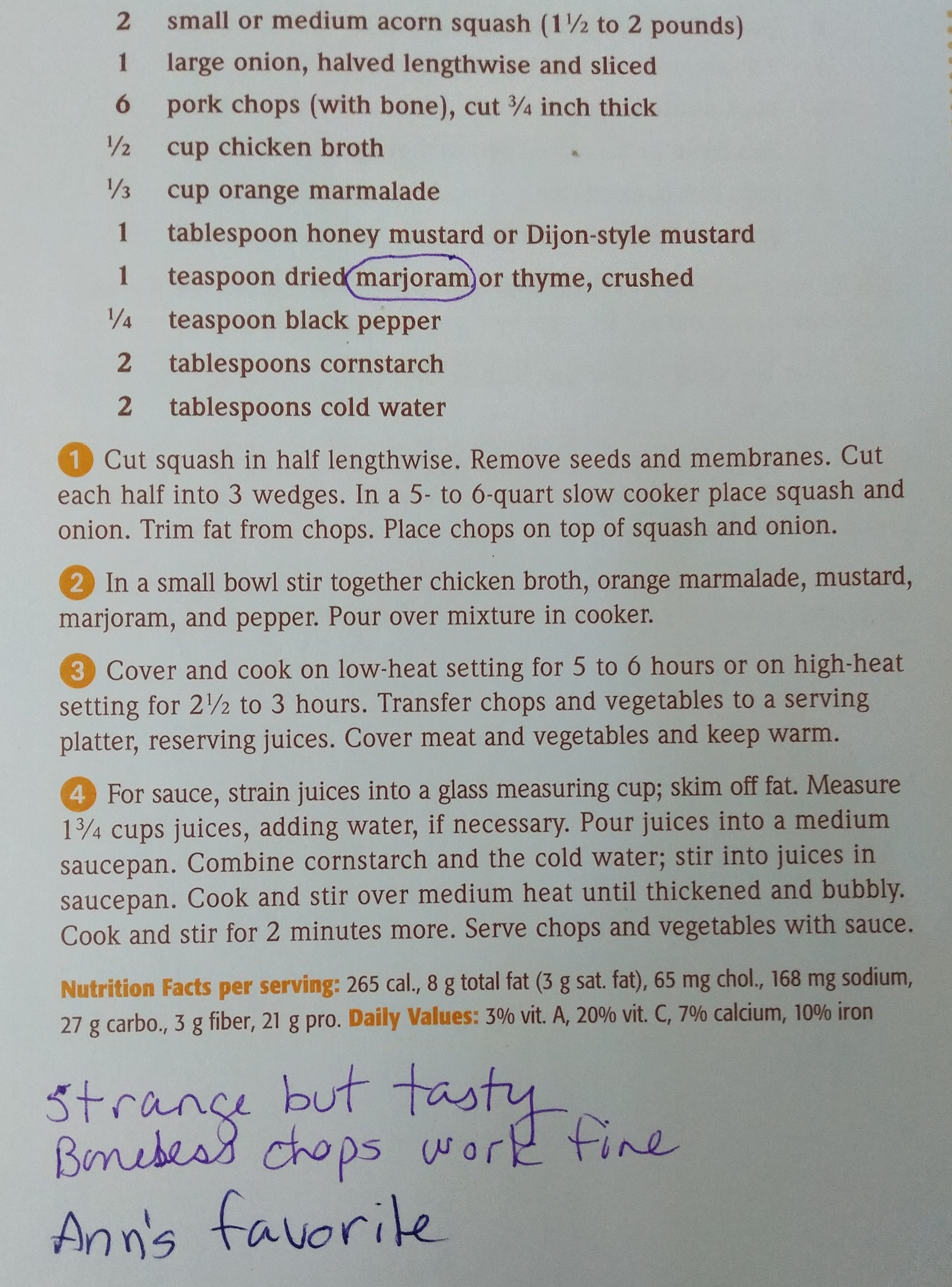 Orange Mustard Pork Chops Recipe