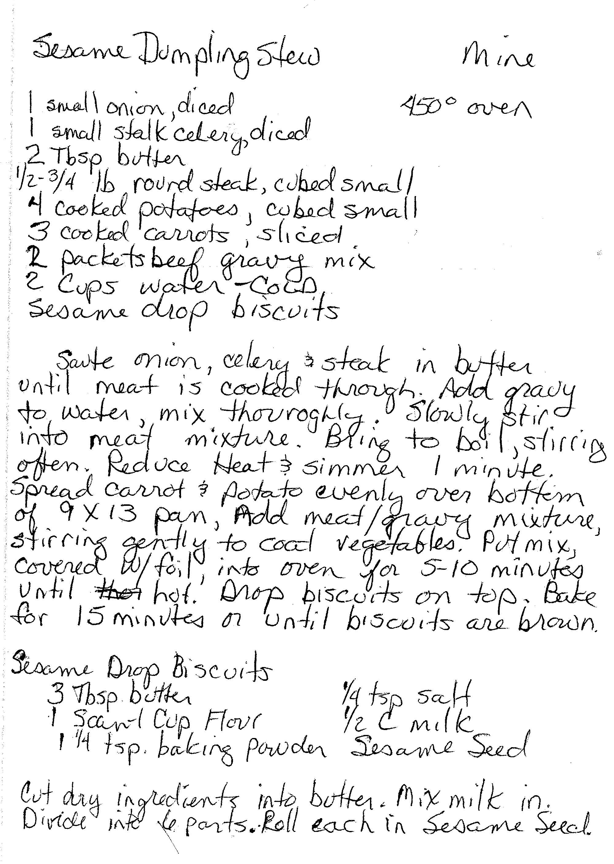 Sesame Dumpling Stew Recipe